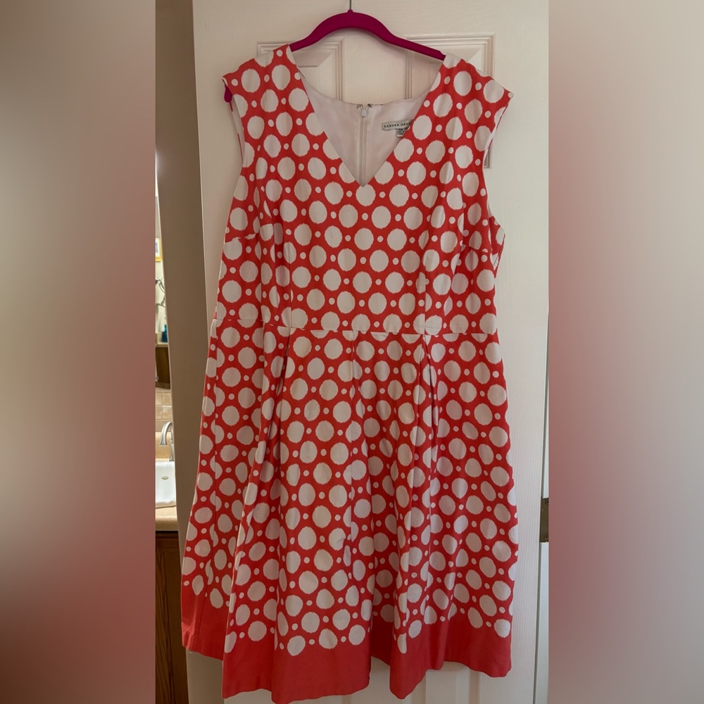 Sandra Darren Polka Dot Dress size 18